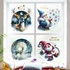 Christmas Electrostatic Stickers Santa Clause Reindeer Snowman Snowflake Shopwindow Decals Party Supplies Cartoon