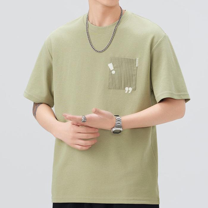 Мужская обновленная летняя свободная футболка с круглым вырезом и короткими рукавами, тонкая печатная короткая футболка M