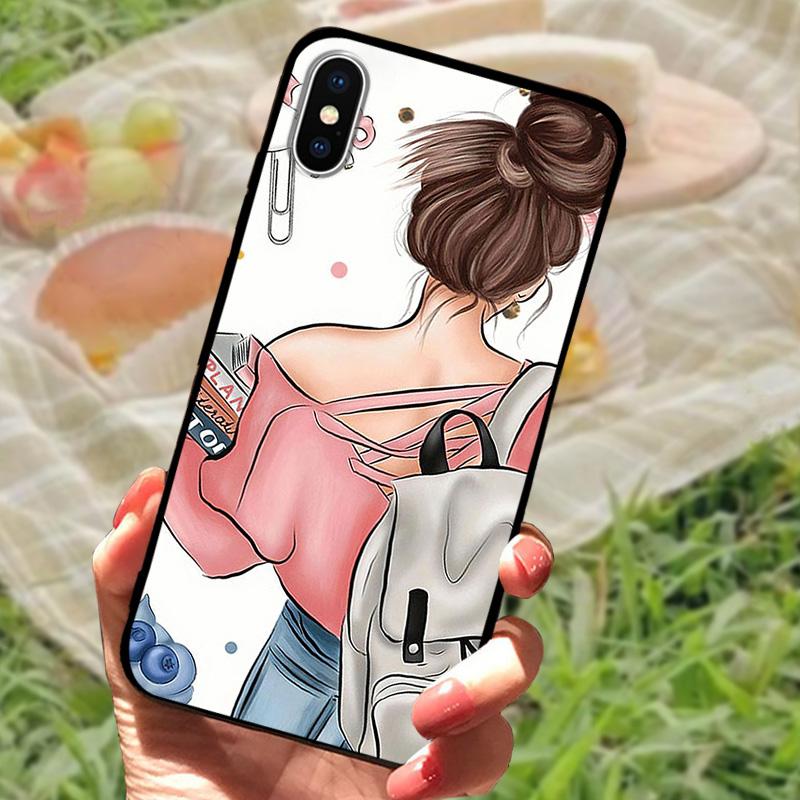 For Apple iPhone XS Soft Case X XR TPU Silicone Phone Back Cover For iPhone XS Max Fashion Printed Covers Case Protective Fundas