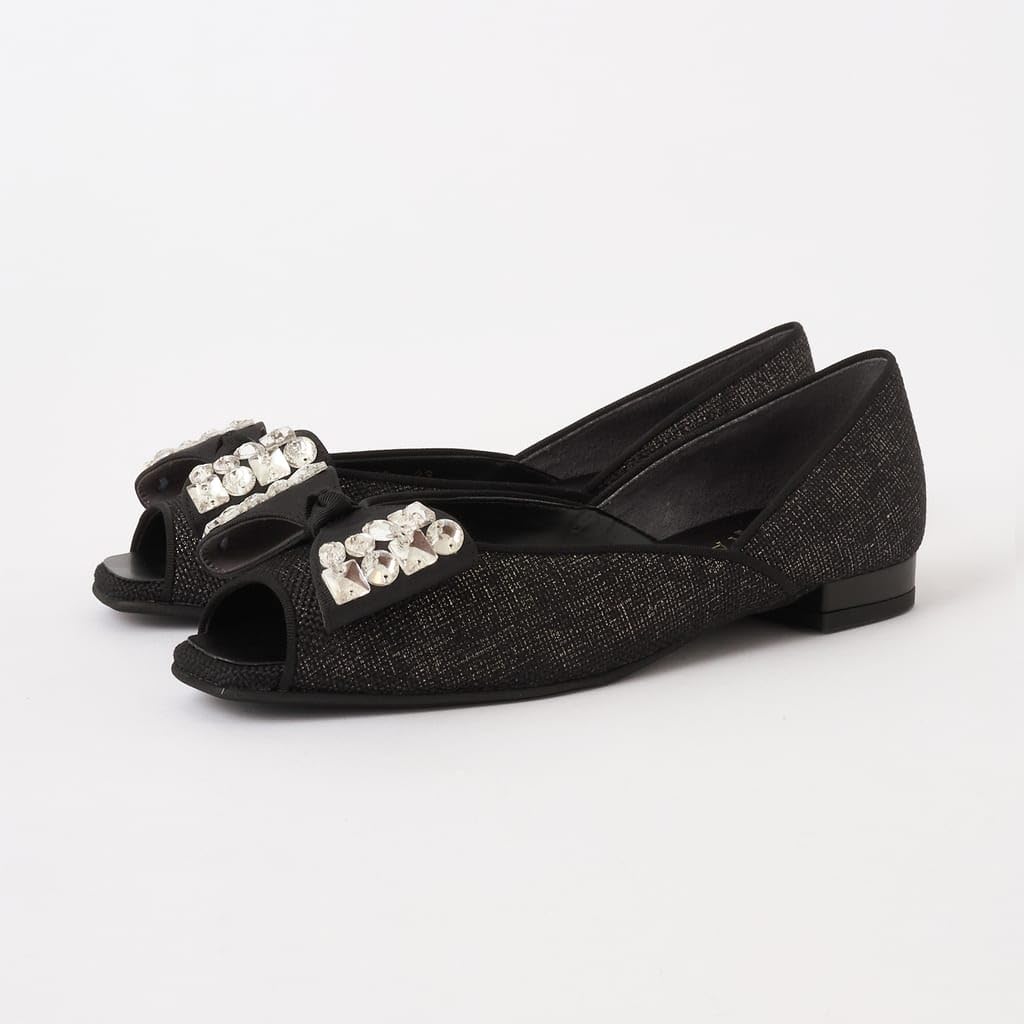 Flache Schuhe mit niedrigem Absatz Hergestellt in Japan Schwarz 131015200008 [Diana] 22.0cm