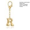 Letter Keychain Mini 3D Alphabet Charm Key Chain with Lobster Clasp Lightweight Bags Keys Bracelets Accessory
