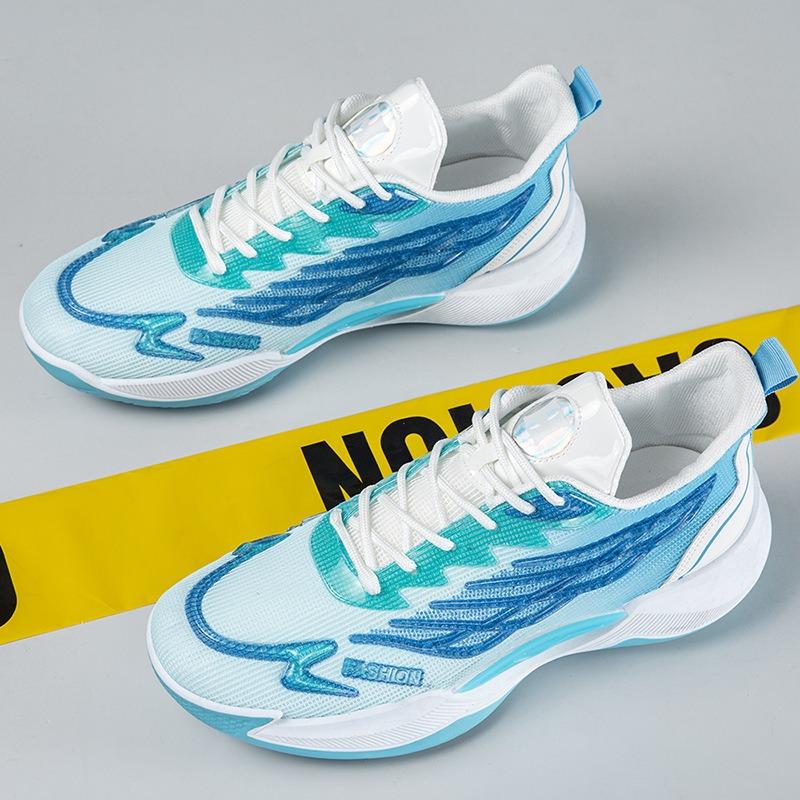 Men's Thick Sole Breathable Mesh Running Shoes, Color Block Fashion Casual Sneakers for Students Daily Wear