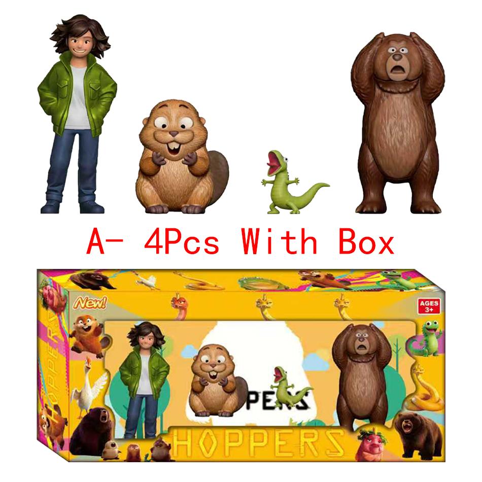 2026 New Movie Hoppers Figure 8Pcs/Set Boxed Beavers Style PVC Dolls Figurine Anime Collection Desk Decoration Kids Toys Gifts