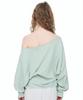AEGO FREEDOM LAB Drape Tuck Off-Shoulder Top_Mint Green