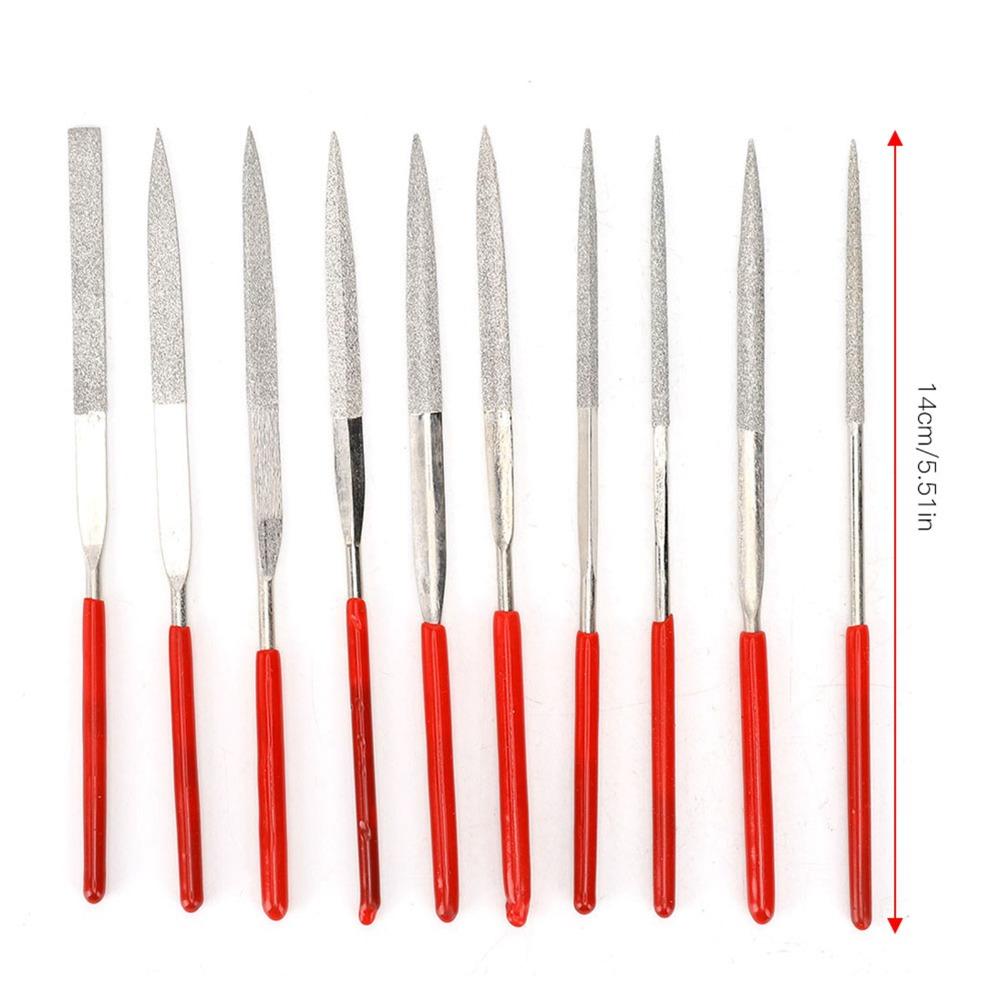 10pcs Diamond Coated Precision File Square Multifunctional File Diamond File Set Stone Grinding