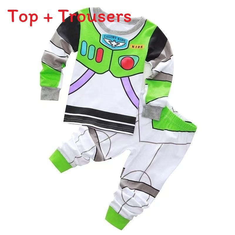 Cartoon Kids Homewear Set With Toy Story Buzz Lightyear Cotton For Kids Ages 3 To 8