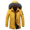 Herren Winter Slim Fit Kapuzenjacke - Mittellang, Dick und Modisch