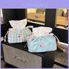 Style Floral Cloth Tissue Box Cover With Drawstring Organizer For Car And Home Decor