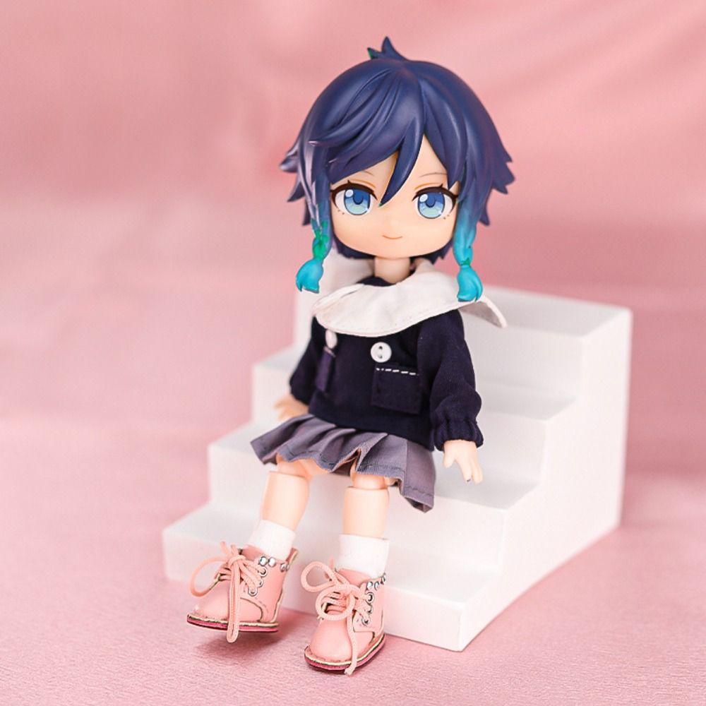 1 Pair Leather 1/12 Bjd Doll Shoes Canvas 1/12 Bjd Casual Shoes Cute OB11 Doll Baby Shoes  Obitsu11