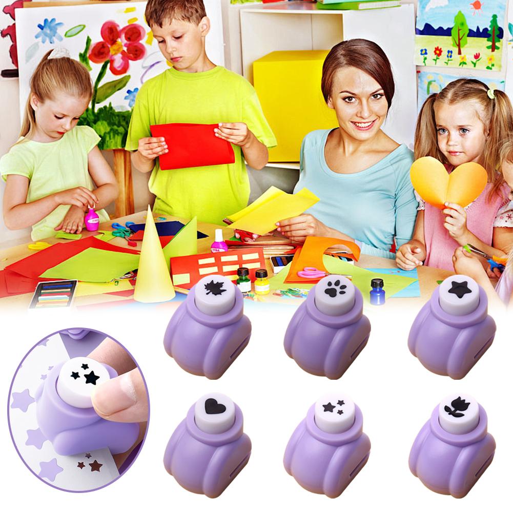Embossing Punching Device Hole Punch Mini Paper Card Shaper Cutter For Children DIY Scrapbooks Craft Calico Hole Puncher 1/6PCS