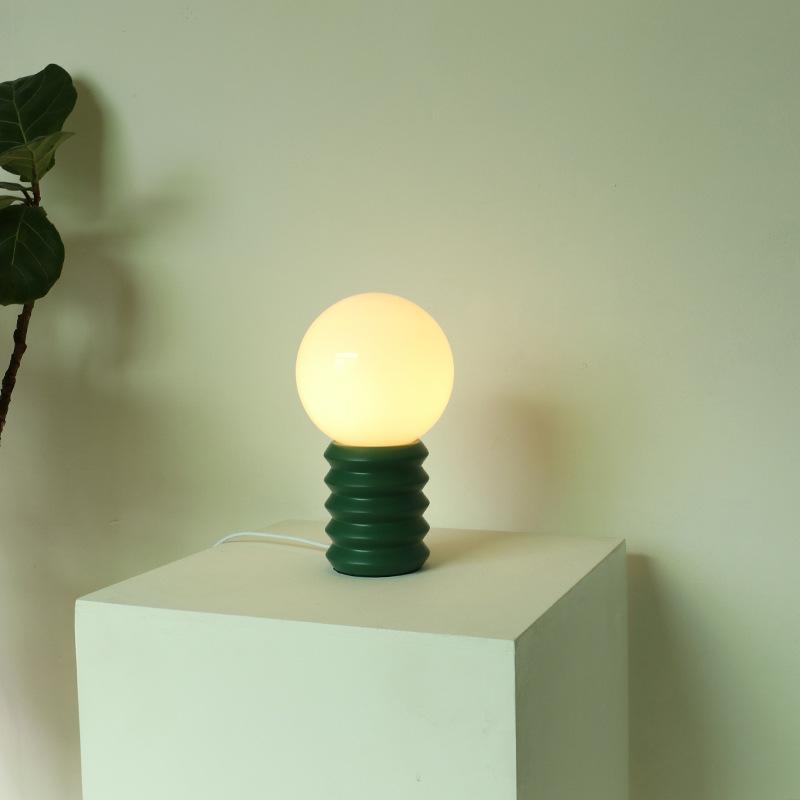 

Ins Bauhaus Spring Table Lamp Vintage Nordic Modern Minimalist Homestay Glass Living Room Bedroom Bedside Lamp Drop Shipping USB Plug