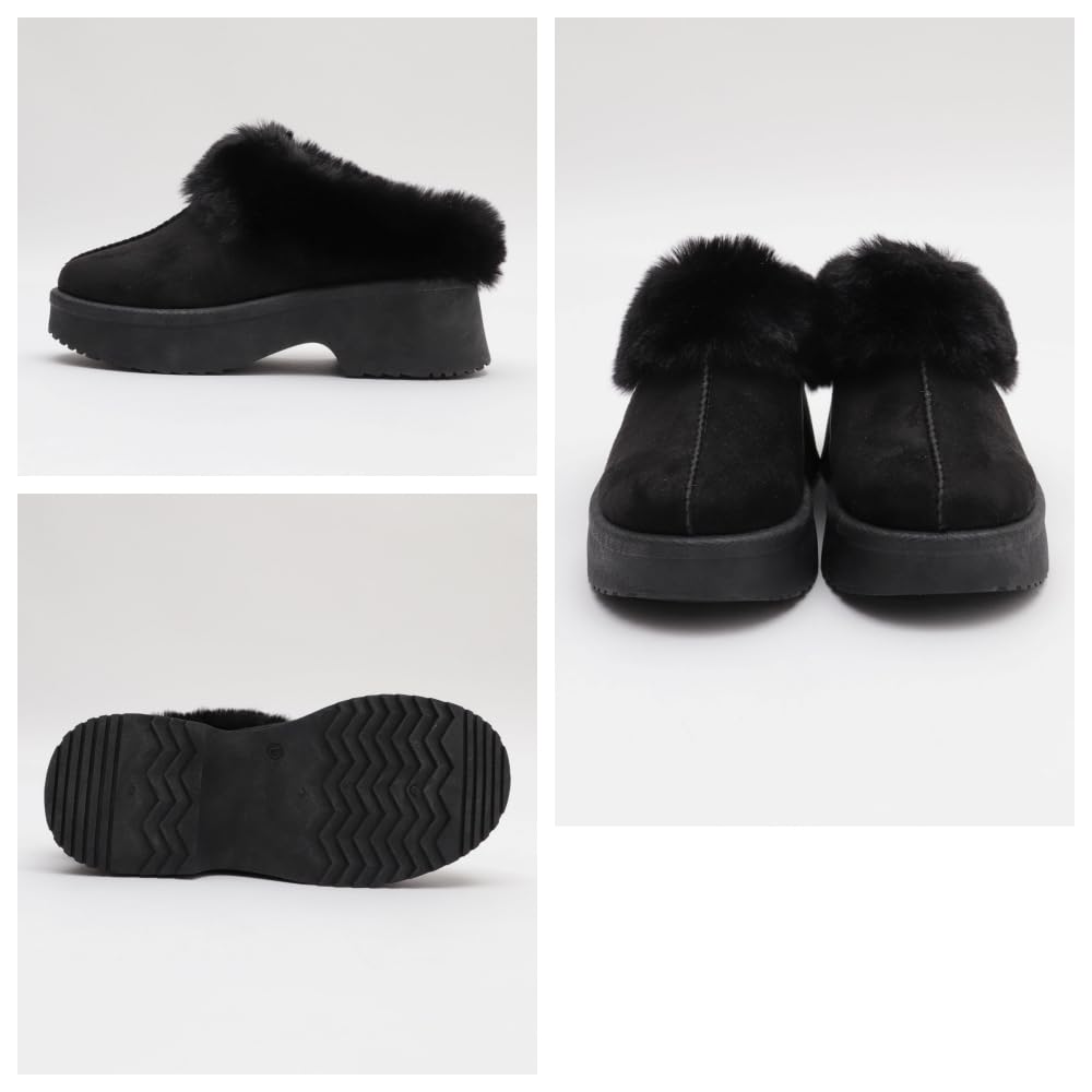 WEGO Mouton Touch Platform Cold Size M Women's Clogs, Shoes, Casual, Weather, Autumn/Winter, Gift, Camel,