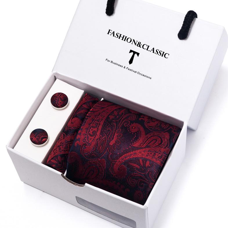 

Галстук мужской подарочный набор из 5 предметов групповой деловой наряд свадебный галстук кешью цветок