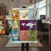 Fabric animal spaceship Print Flannel Blanket High quality Comfortable for All Seasons Home Decor Warmth and Comfort Perfect for Christmas Gifts