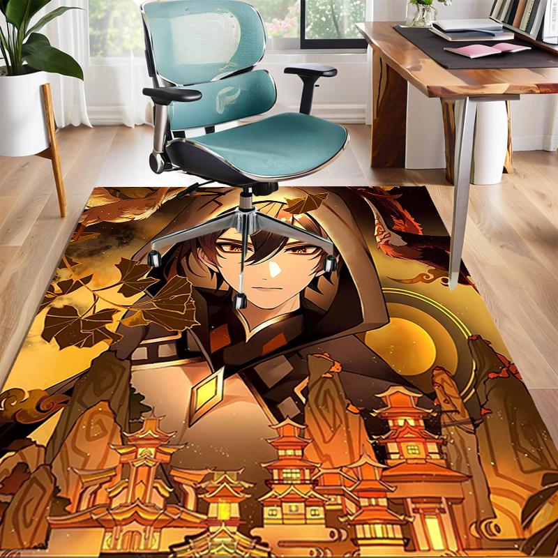 1pc Genshin Impact2 Design Area Rug - Non-Slip, Soft & Cozy Floor Mat for Living Room, Bedroom, Office - Indoor/Outdoor Decorative Carpet