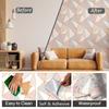 1PC Pink Gray White Triangle Geometric Splicing Line Simple Pattern Design Thickened Moisture Resistant Waterproof Wallpaper