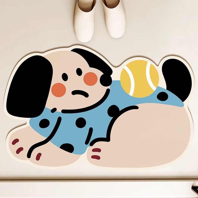Spotted Dog Non-Slip Quick-Dry Diatom Mud Bathroom Mat