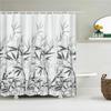Fresh Birch Forest Tree Leaves Fabric Shower Curtain Waterproof Polyester 3D Printing Bath Curtains for Bathroom Decor with Hook