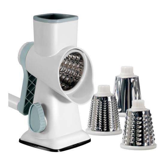 Handheld Roller Vegetable Slicer Adjustable Julienne Shredder for Home Kitchen Stainless Steel Blade Quick Vegetable Prep Tool with Protective Guard