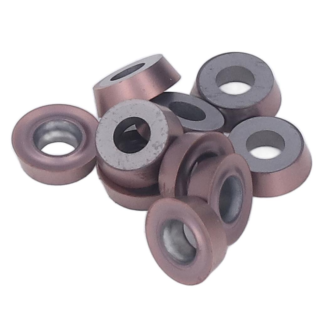 10Pcs Carbide Turning Inserts Indexable Coated for Wood Milling CNC Lathe Tools RDMT0802MOTN