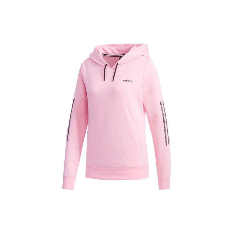 adidas Neo Women s 3-Stripes Hooded Sweatshirt Pink DW7960 L
