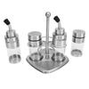 4pcs Seasoning Containers 304 Stainless Steel Condiment Pot Spice Jar Set for Kitchen