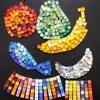 450 Pcs Mixed Color Crystal Mosaic Tiles Handmade Mosaic Stones Kit Multicolor for Bathroom Kitchen Home Decor DIY Art Projects