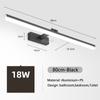 Modern Mirror Vanity Lamp Bathroom Wall Light 40cm/50cm/60cm/70cm/80cm/90cm LED Cloakroom Mirror Lights Gold Silver Black 220V