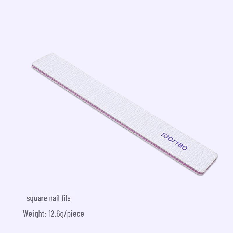 Double-Sided Gray Nail File: Durable Sandpaper Strip for Shaping and Repairing Nails.