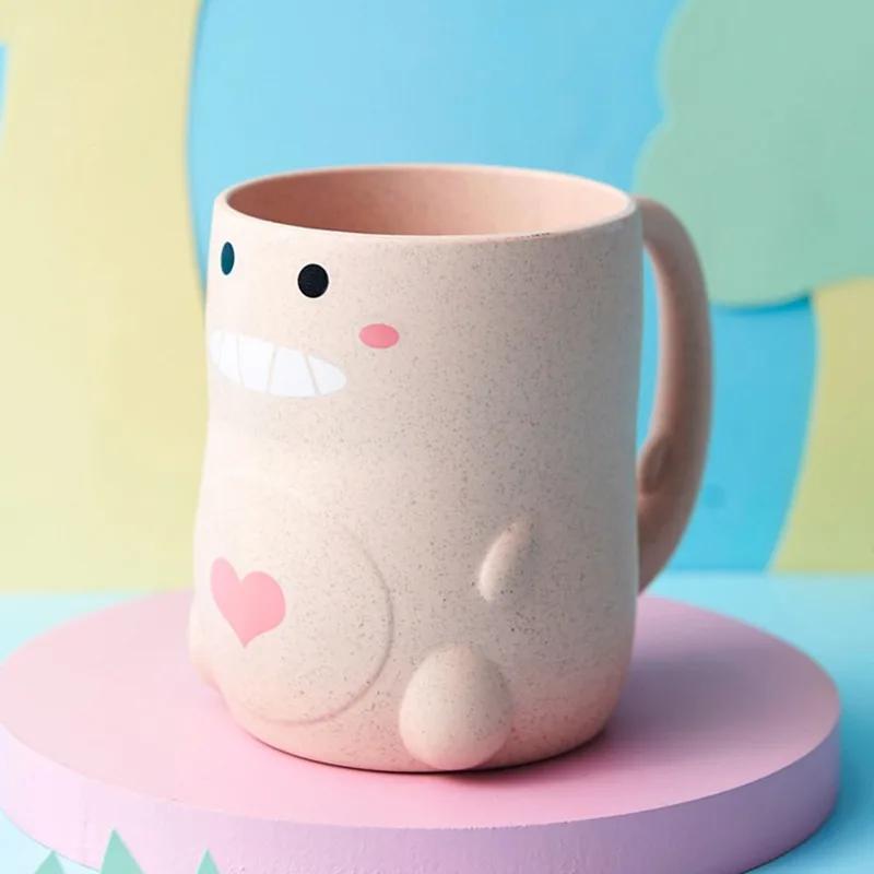 Cute Cartoon Dinosaur Tooth Brushing Mouthwash Cup Couples Cups Environmental Plastic Wash Tooth Mug Bathroom Supplies