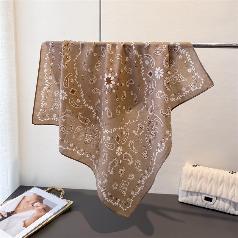 68X68Cm Square Scarf Silk Women Neckerchief Head Shawl Fashion Wrap Luxury Hair Neck Scarves Hijab Bandana Pashmina Headband