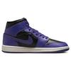 Air Jordan 1 Mid Dark Concord Women Sneakers Purple Black Sail BQ6472-051