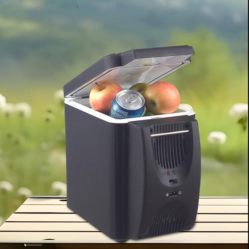 6L Travel Car Refrigerator Featuring Cooling And Heating Function Ideal For Camping And Road Trips