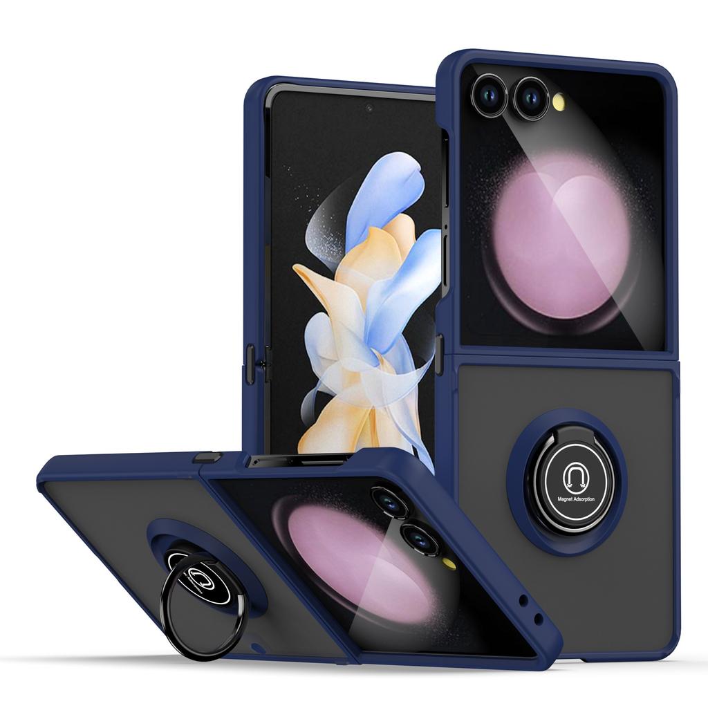 Sports for Luxury Magnetic Ring Folding Cell Phone Case for Z Flip 5G/7 Protective TPU+PC Shockproof Screen Protector