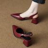 Fashion High Heels Sandals Woman Pointed Toe Heeled Shoes Shallow 2025 Summer Trend Loafers Slingback Shoes Elegant Dress Pumps Mujer