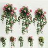 Begonia 75cm Artificial Hydrangea Flower Fake Vine Plant  Home Decor Wall