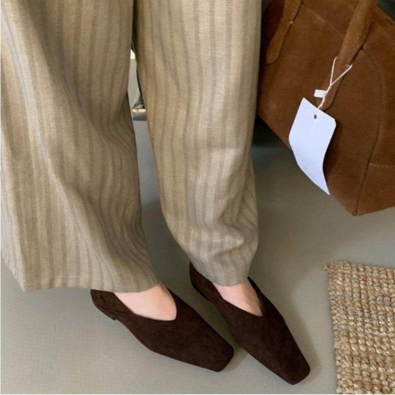 Moda femeie elegantă vară franceză vârf pătrat verde Mary Janes drăguț casual pantofi femei retro pantofi cu toc jos pantofi plat cu talpă moale