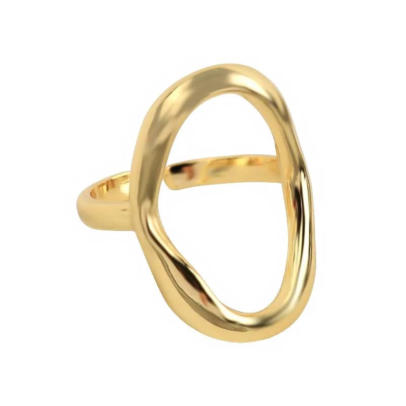 

CIAXY Silver Color Geometric Hollow Adjustable Rings for Women Couple Irregular Open Ring Simple Party Jewelry Gifts resizable