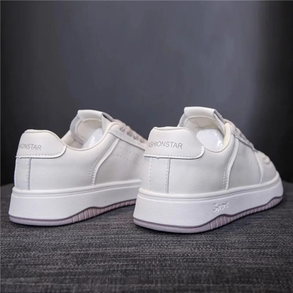 Genuine Leather White Shoes Women's Casual Sports Shoes 2025 Spring New Versatile Breathable Women's Shoes White Sneakers Women