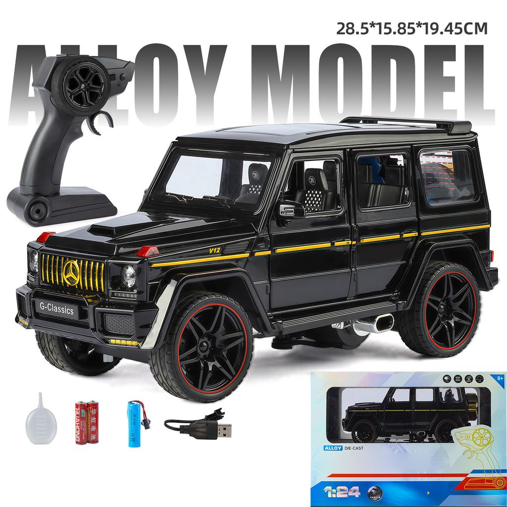 Spray 1:24 G63 Off Road RC Car Alloy Metal Diecast Model Car Decorative Ornaments For Home & Desktop Display Collections Hobbies