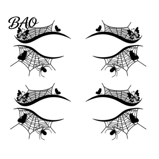 Ghostly Eye Decorations 2 Pairs Halloween Tattoo Stickers, Waterproof Temporary Face Decals with Creative Festival Party Supplies Pumpkin Bat