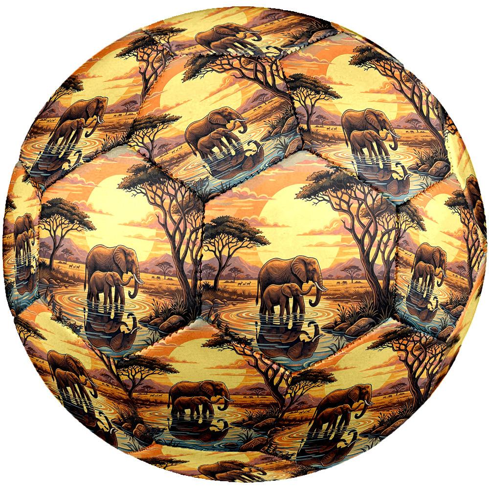 1pc African Wildlife Reflection Theme Soccer Ball Football, Size 5, Lightweight PVC, Durable Outdoor Training Soccer Ball, Gift m61463