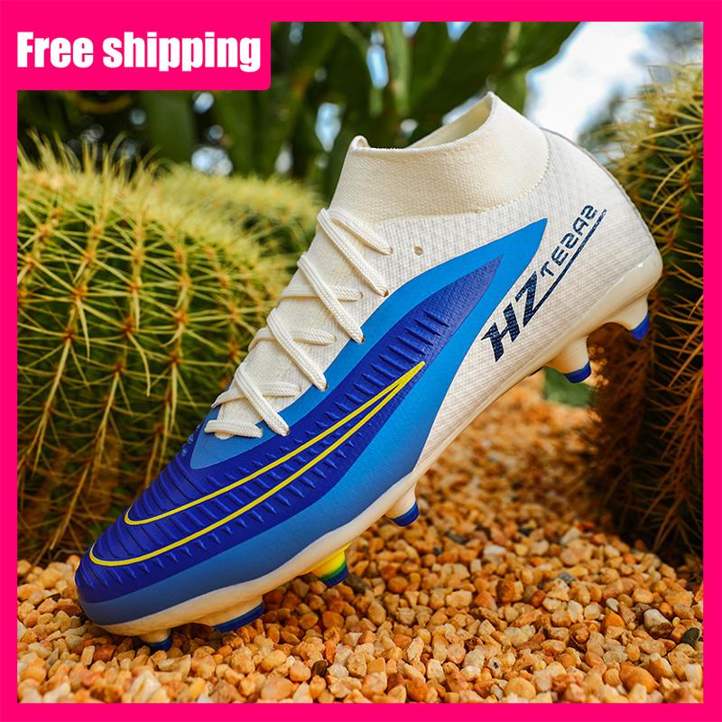 Mens Football Shoes Original Fast Professional Grass Training Lightweight Breathable Indoor TF/FG Youth Athletic Soccer Shoes