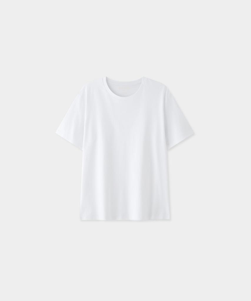 Jeilium [Jp] Cotton Silket Essential T-Shirt White
