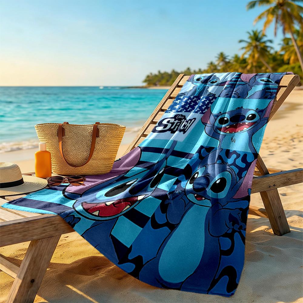Stitch cozy beach towel soft for Outdoor Daily Use Vibrant Pattern Perfect Gift for Women/Men