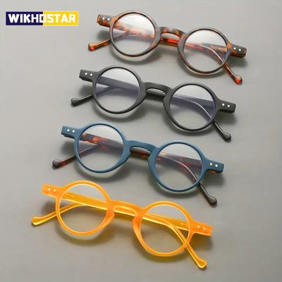 Japanischer Retro-Schildpatt-Brillengestell Lesebrille Modisch Vielseitig Kleines rundes Brillengestell