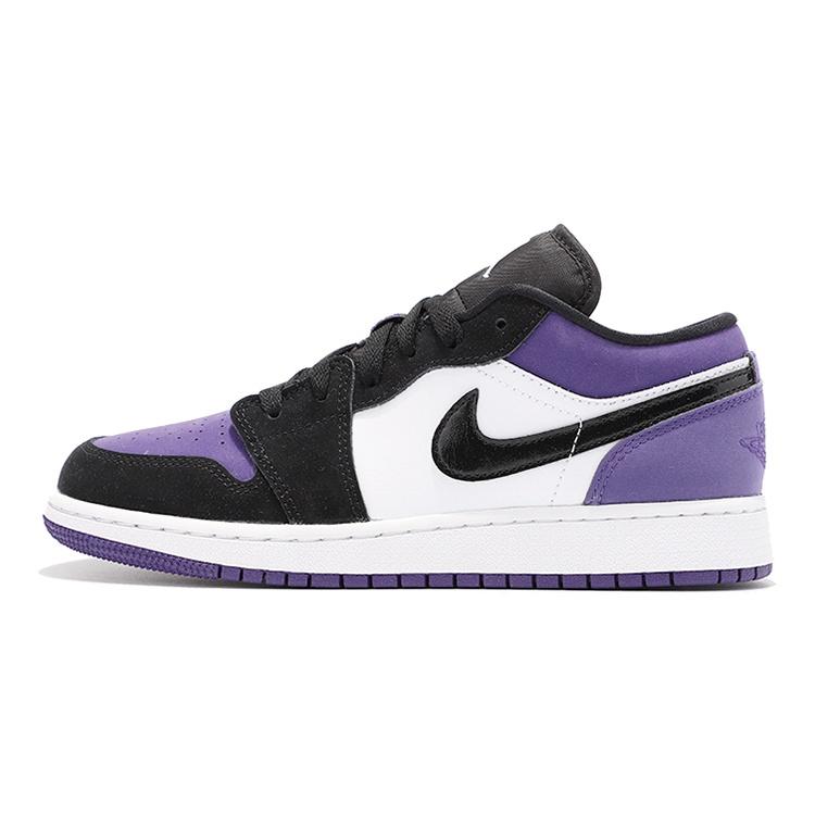 (GS) Air Jordan 1 Low  Court Purple Black Toe  Kids  553560-125 EU 35.5