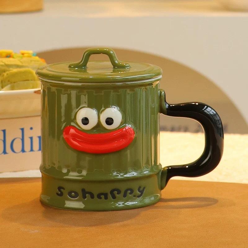 Weird Ugly Funny Ceramic Water Cup Cute Girl Mug Coffee Cup Breakfast Oatmeal Cup