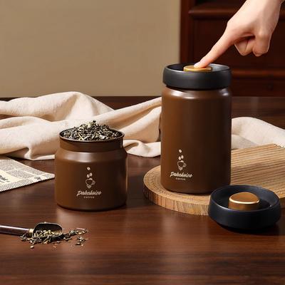 Tea Canister Sealed Food Grade Stainless Steel Vacuum Moisture-Proof Light-Proof Special Coffee Bean Storage Box Tea Canister