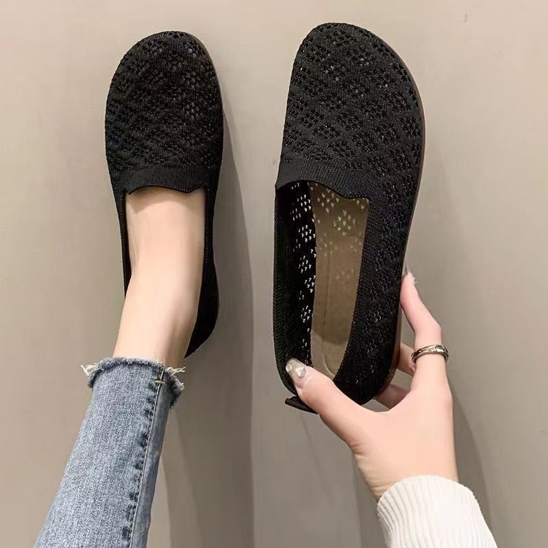 Summer hollow mesh women's shoes cloth shoes mesh breathable sandals soft sole soft surface fashionable versatile